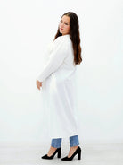 Asymetryczna tunika z kwiatową aplikacją Stylowa XL