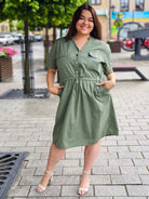 Bawełniana sukienka koszulowa Stylowa XL