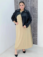 Bawełniana sukienka maxi z falbankami Stylowa XL