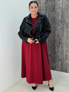 Bawełniana sukienka maxi z falbankami Stylowa XL