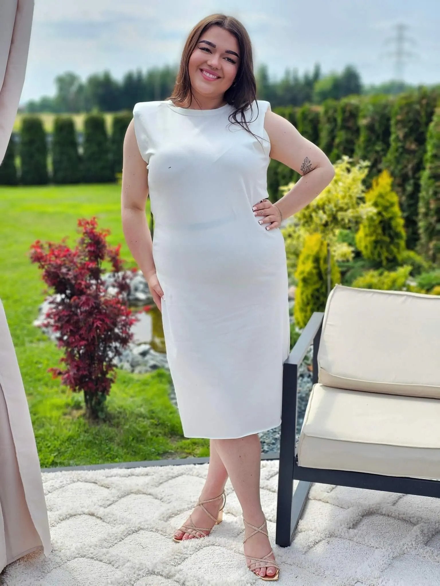 Bawełniana sukienka midi Stylowa XL