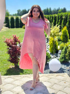 Bawełniana sukienka z asymetrycznym dołem Stylowa XL