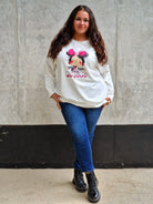 Biała bluza plus size z nadrukiem – wygodna i stylowa Stylowa XL Stylowa XL