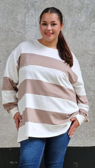 Bluza oversize w szerokie pasy Stylowa XL