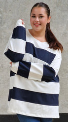 Bluza oversize w szerokie pasy Stylowa XL