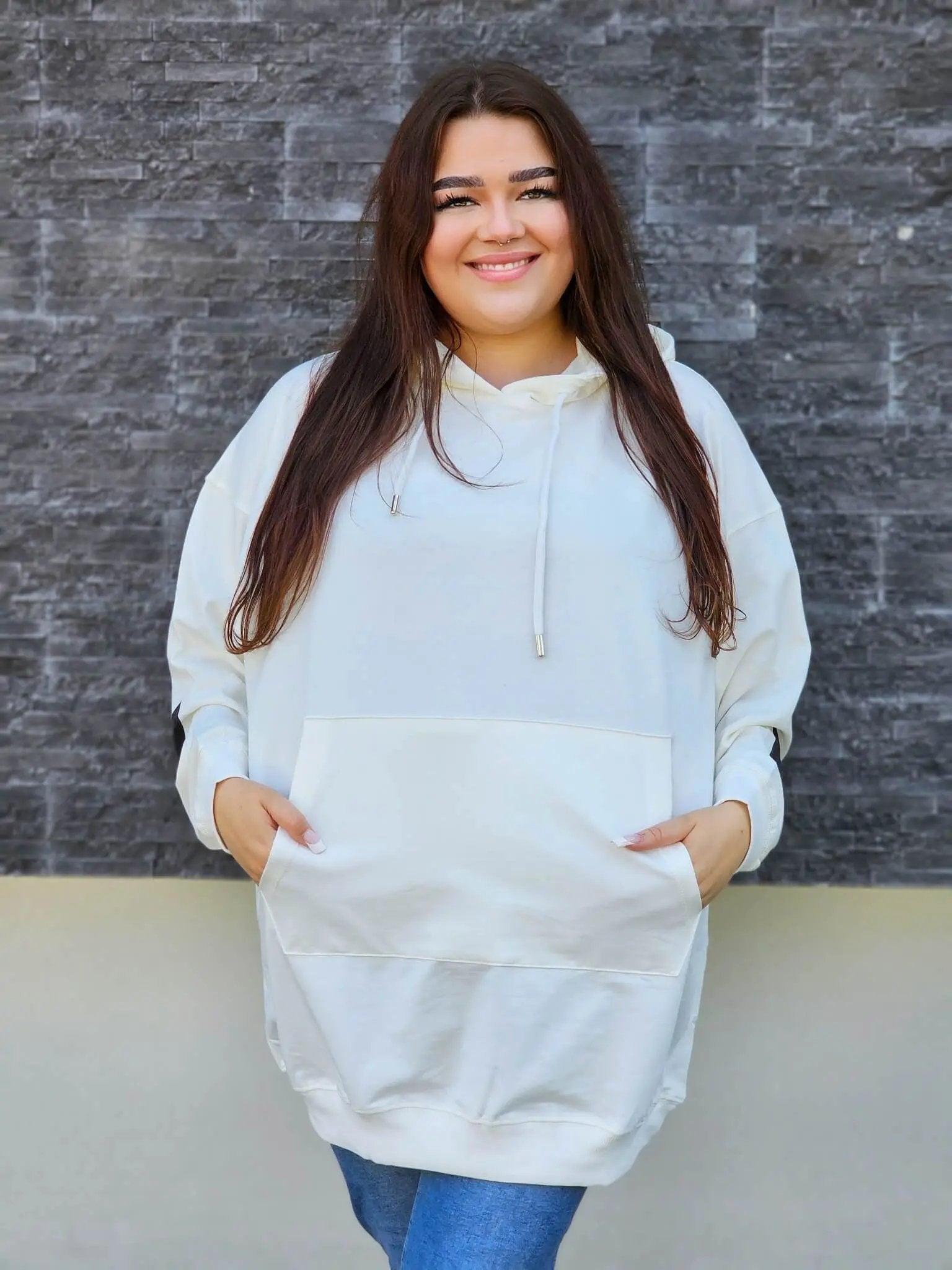 Bluza oversize z nadrukiem Stylowa XL