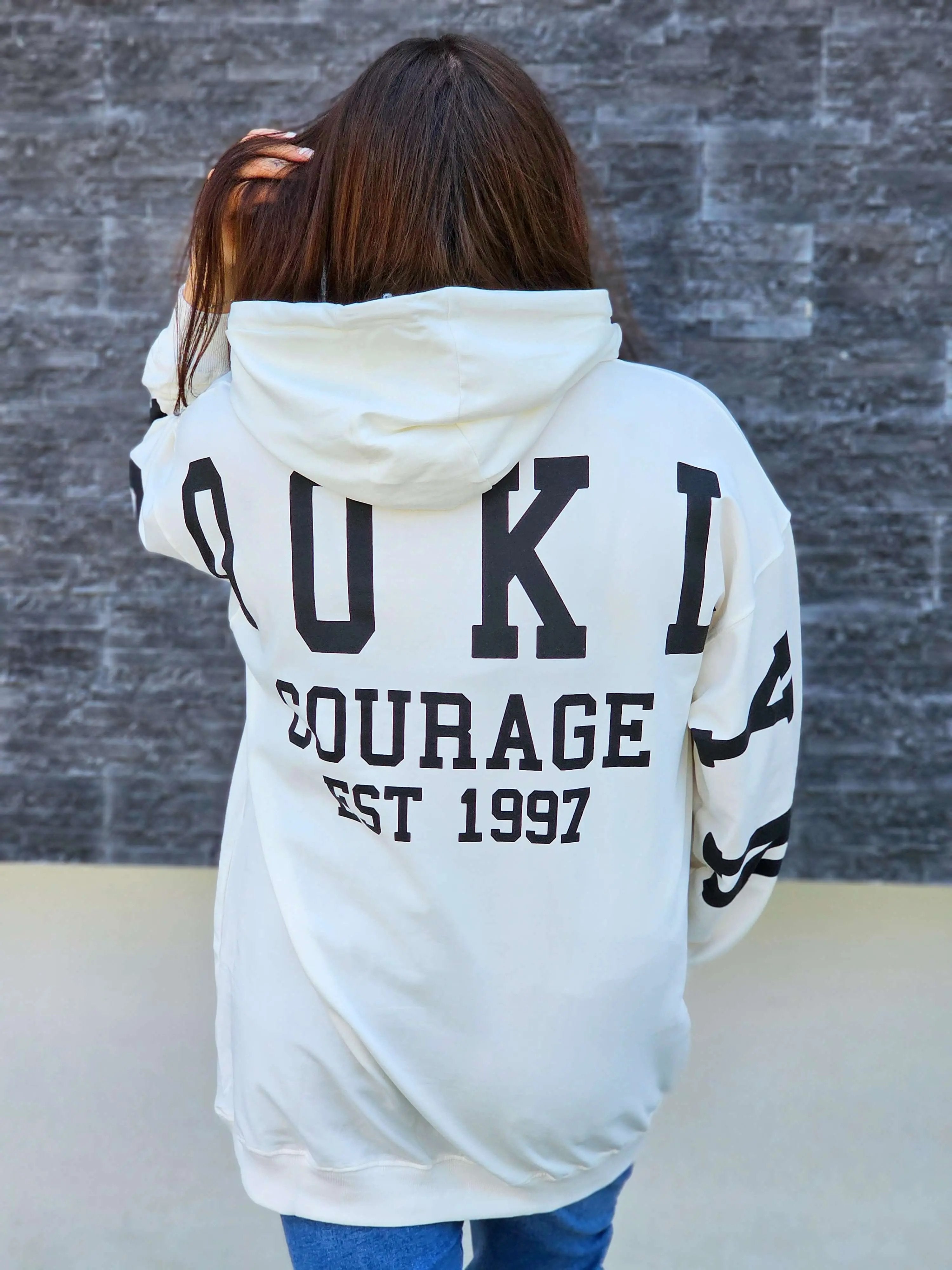 Bluza oversize z nadrukiem Stylowa XL