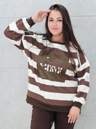 Bluza plus size CHOCOLATE – modna, wygodna, idealna na co dzień | Stylowa XL Stylowa XL