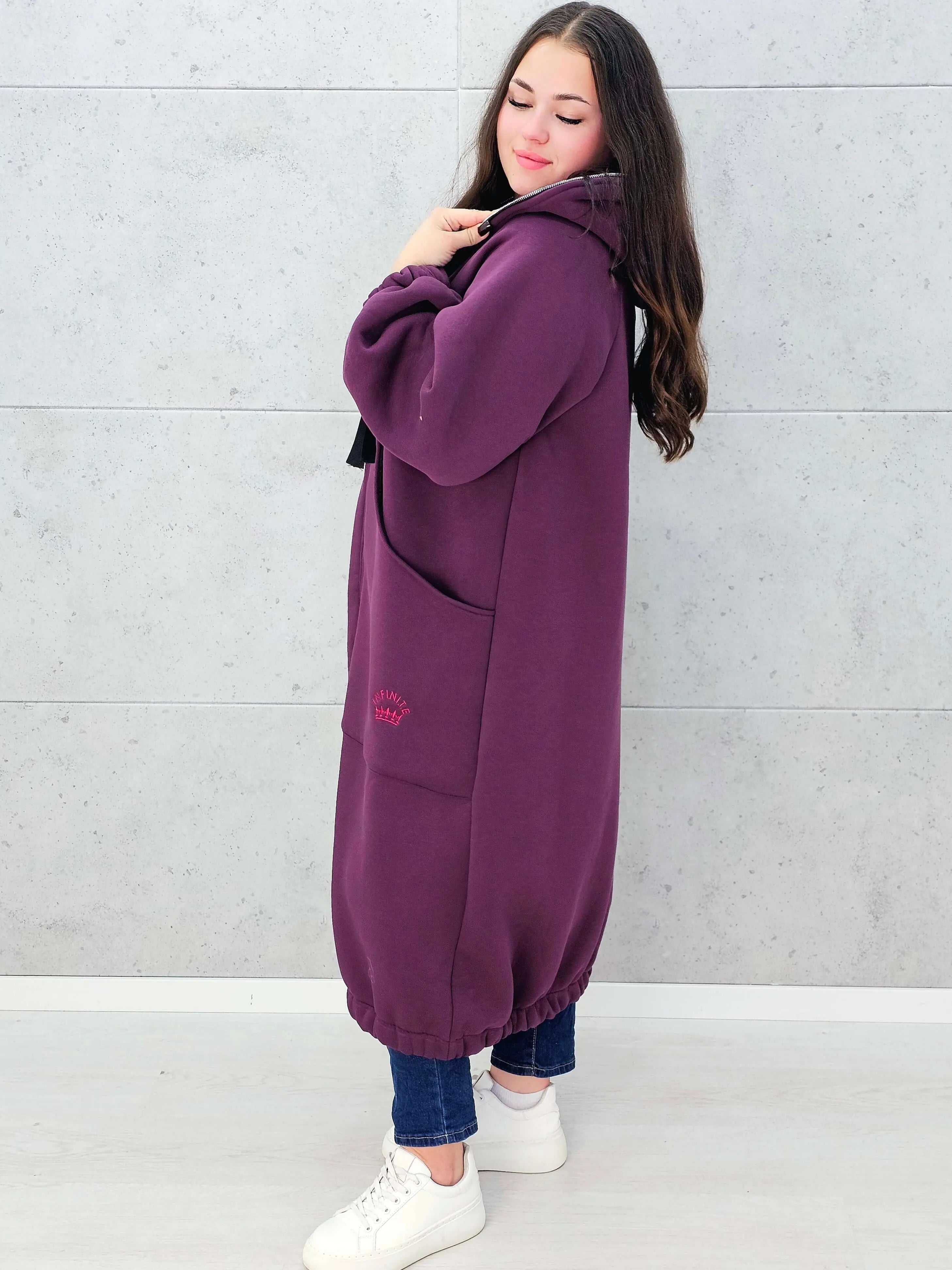 Bluza plus size – modna, oversize’owa bluza z kapturem XXL na chłodniejsze dni Stylowa XL