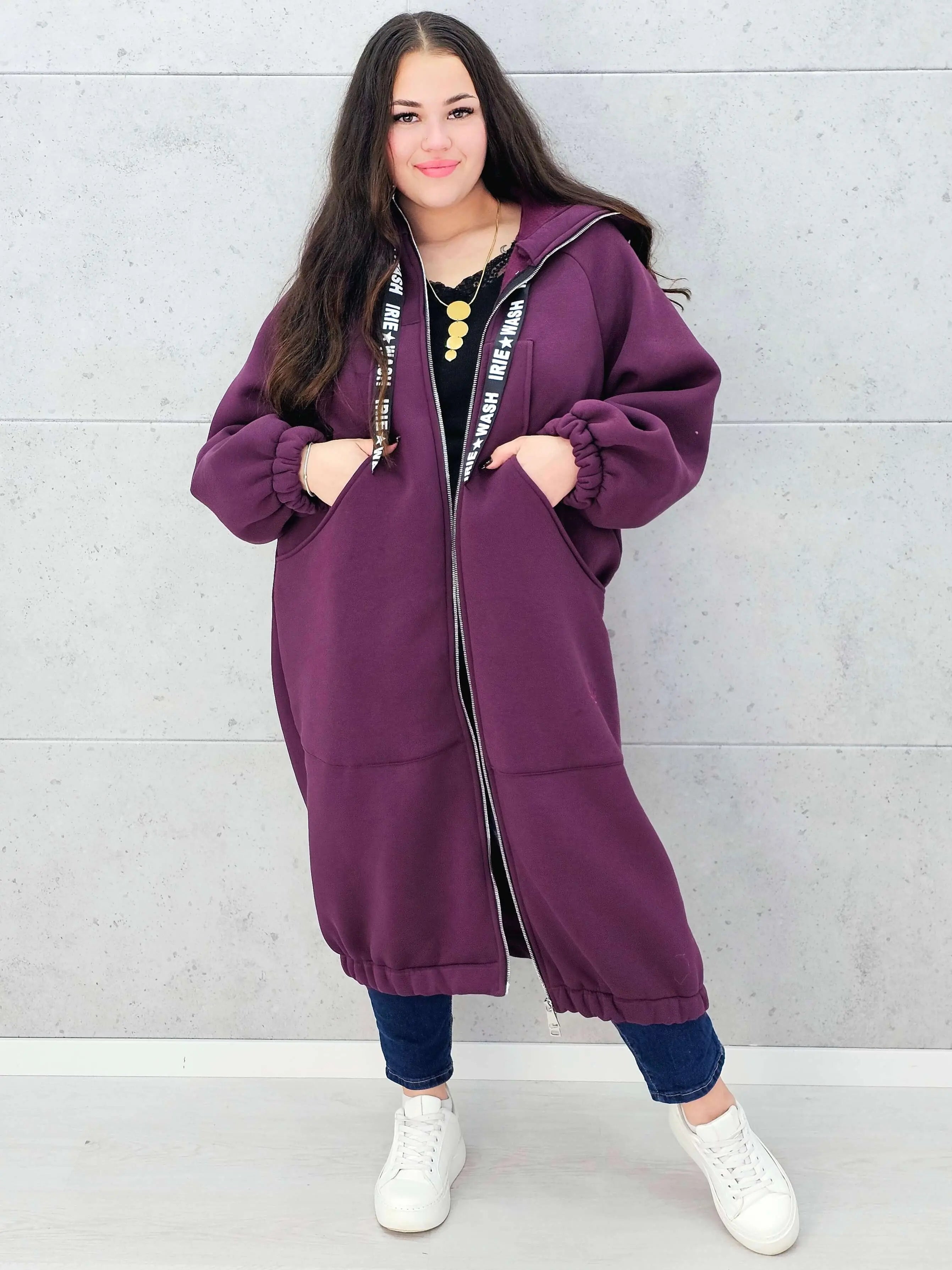 Bluza plus size – modna, oversize’owa bluza z kapturem XXL na chłodniejsze dni Stylowa XL
