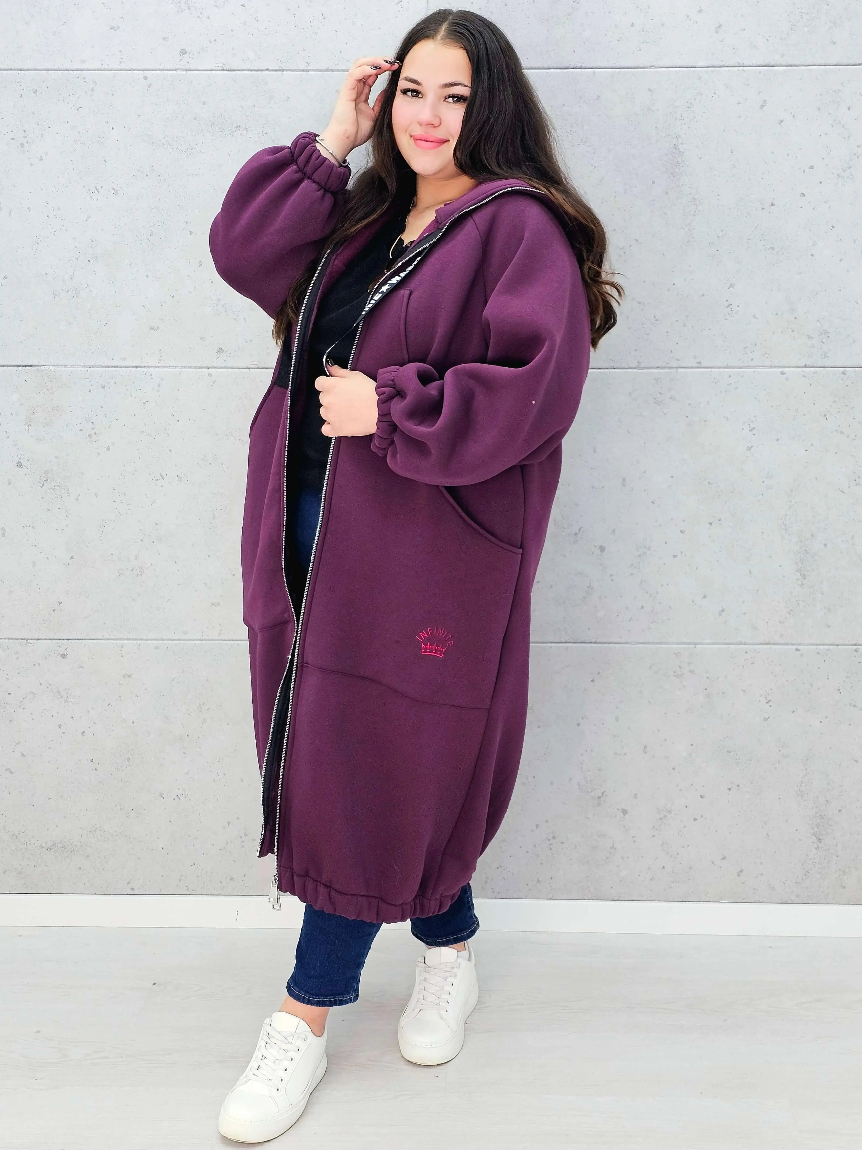 Bluza plus size – modna, oversize’owa bluza z kapturem XXL na chłodniejsze dni Stylowa XL