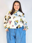 Bluza plus size z kapturem – bluza XXL damska z modnym nadrukiem Stylowa XL