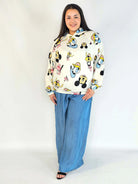 Bluza plus size z kapturem – bluza XXL damska z modnym nadrukiem Stylowa XL