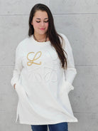 Bluza plus size z kryształkowym zdobieniem Stylowa XL