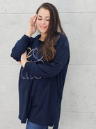 Bluza plus size z kryształkowym zdobieniem Stylowa XL