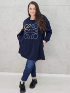 Bluza plus size z kryształkowym zdobieniem Stylowa XL