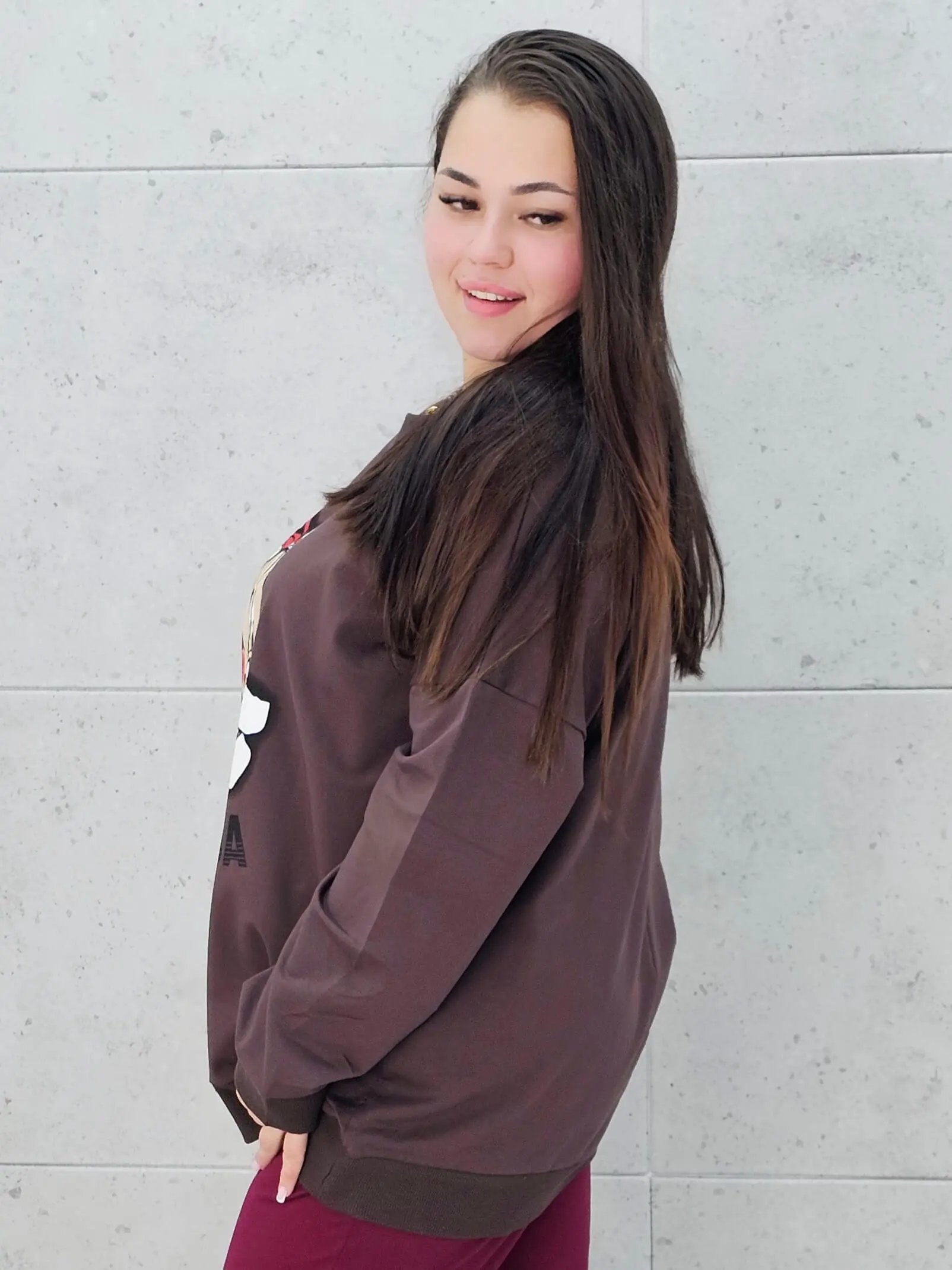 Bluza plus size z nadrukiem Minnie – modna i wygodna bluza XXL Stylowa XL