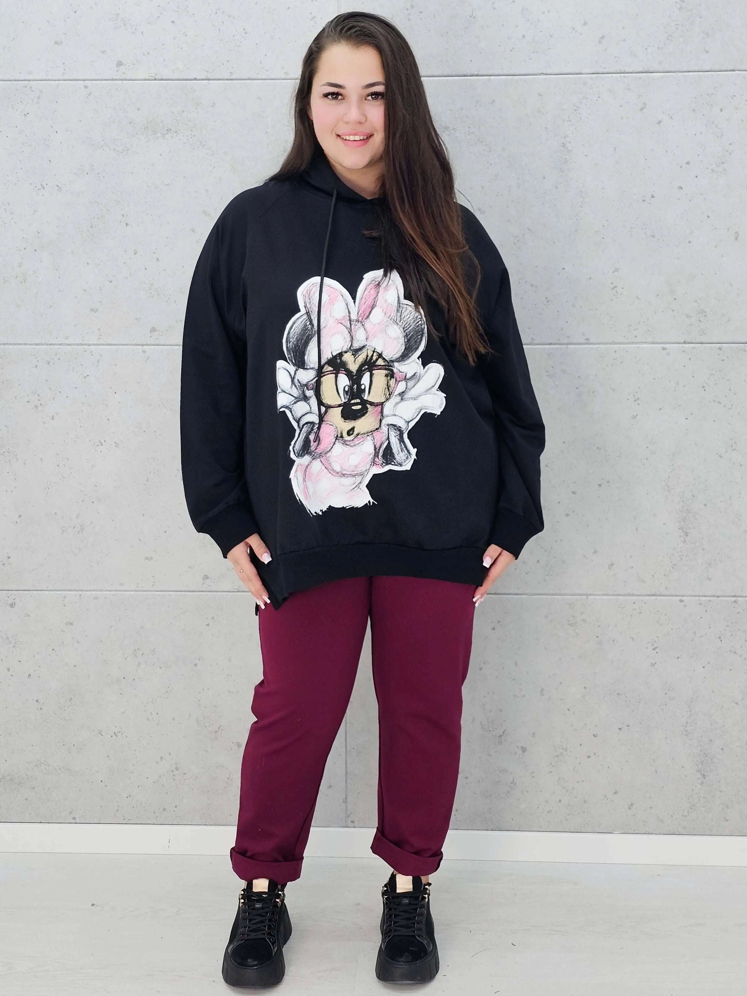 Bluza plus size z nadrukiem Minnie – modny oversize Stylowa XL