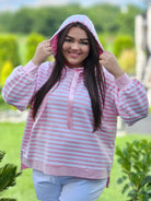 Bluza w paski z kapturem Stylowa XL
