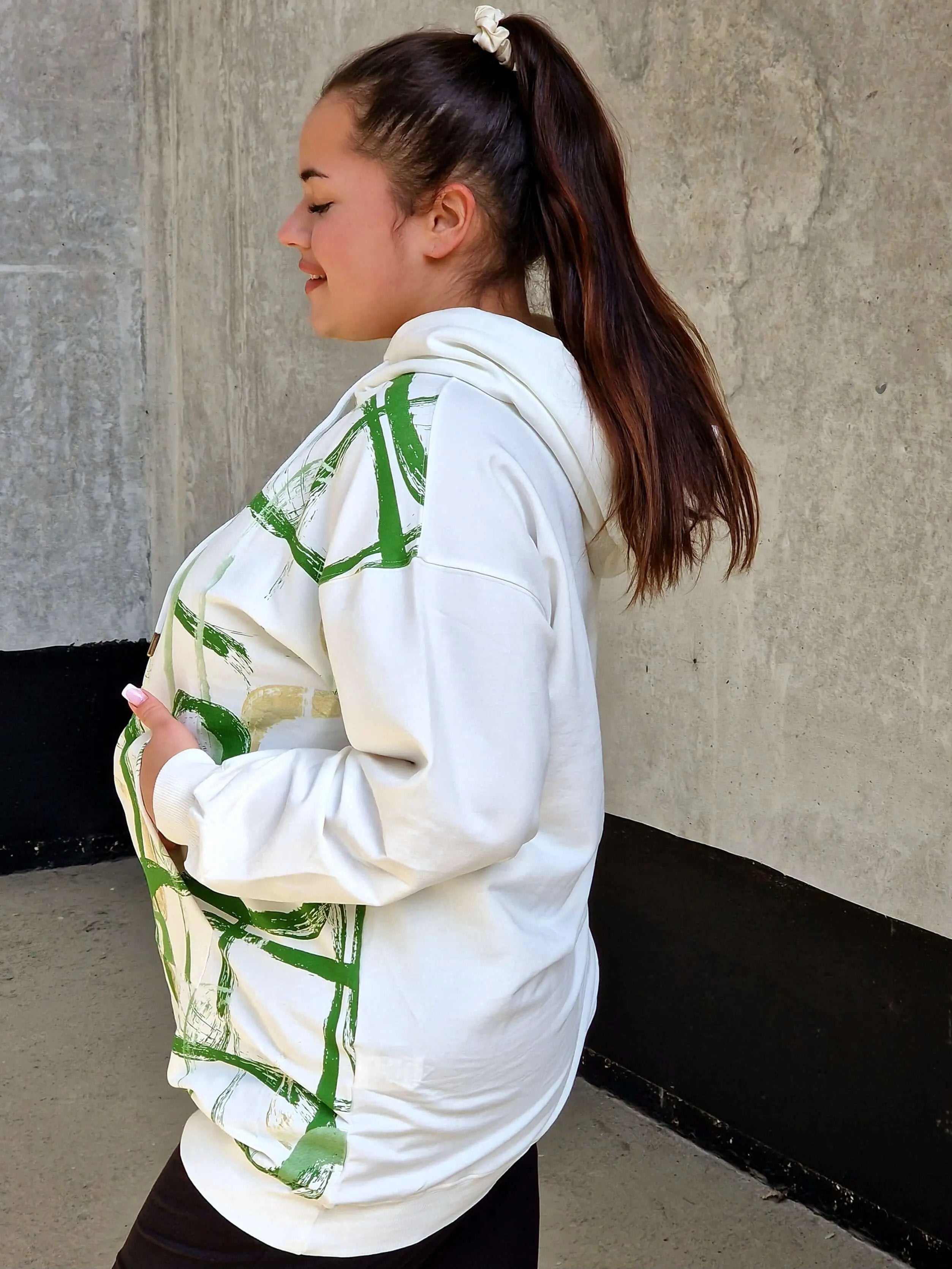 Bluza z abstrakcyjnym printem Stylowa XL