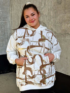 Bluza z abstrakcyjnym printem Stylowa XL