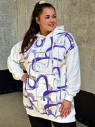 Bluza z abstrakcyjnym printem Stylowa XL