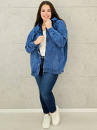 Bluza z efektem sprania z kapturem – moda dla kobiet plus size Stylowa XL