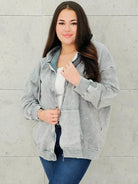 Bluza z efektem sprania z kapturem – moda dla kobiet plus size Stylowa XL