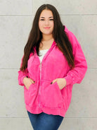 Bluza z efektem sprania z kapturem – moda dla kobiet plus size Stylowa XL