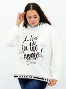 Bluza z kapturem i wstawkami napisów Stylowa XL