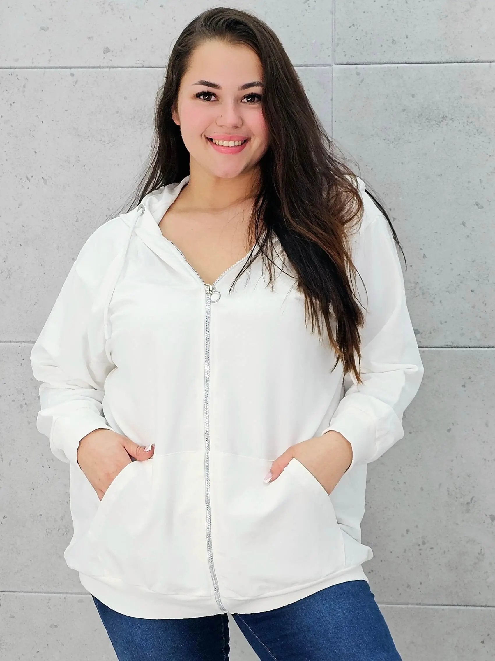 Bluza z kapturem i zamkiem Stylowa XL