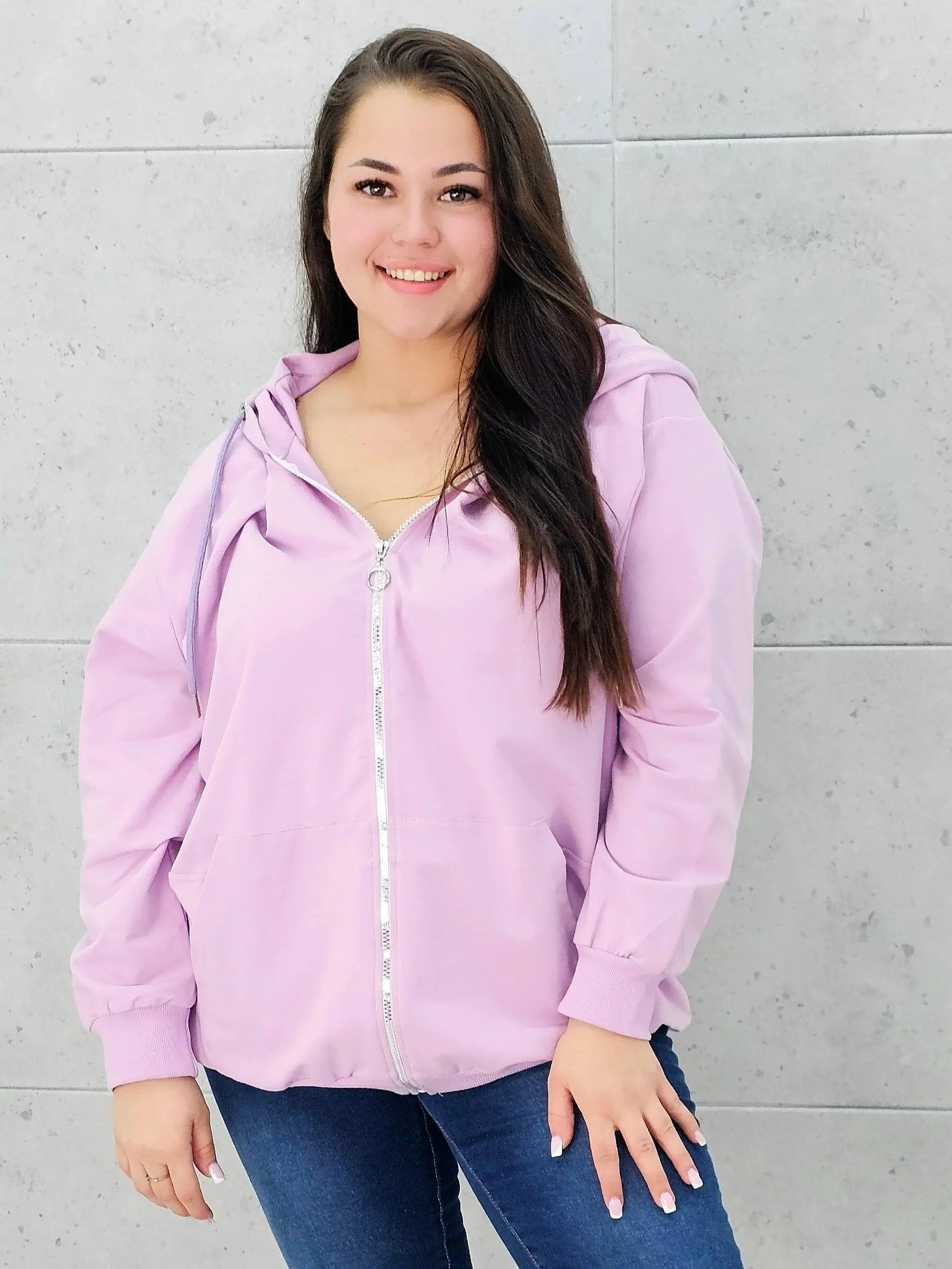 Bluza z kapturem i zamkiem Stylowa XL