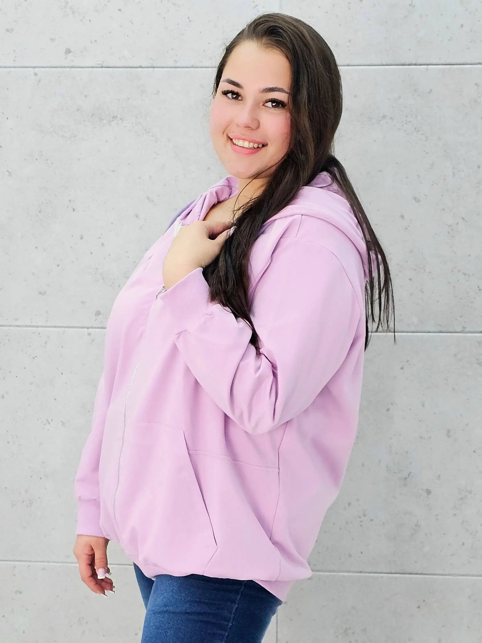 Bluza z kapturem i zamkiem Stylowa XL