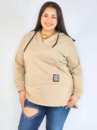 Bluza z kapturem z kieszenią kangurką Stylowa XL