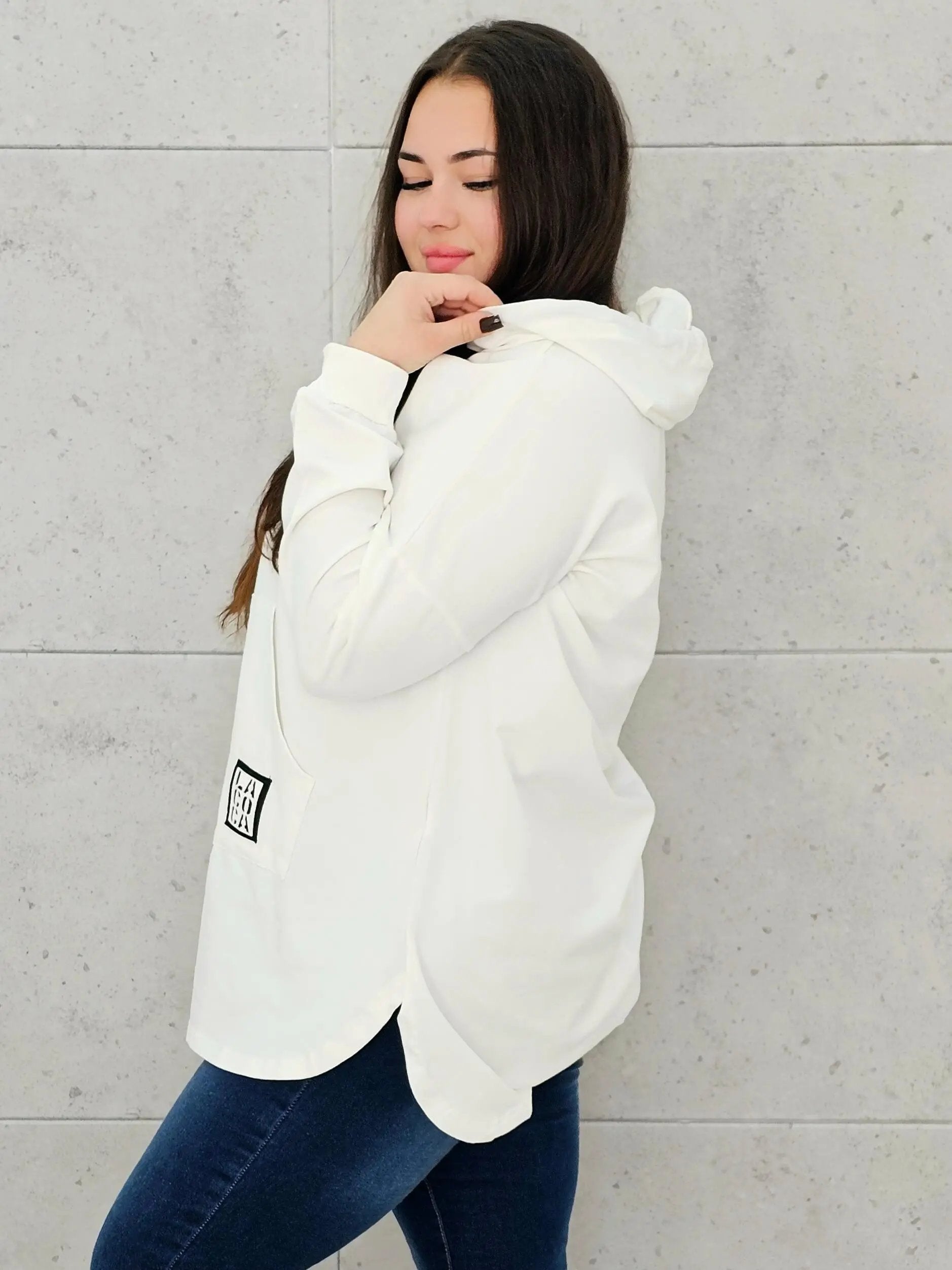 Bluza z kapturem z kieszenią kangurką Stylowa XL