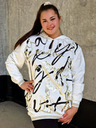 Bluza z kapturem z nadrukiem Stylowa XL