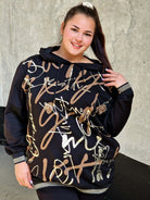 Bluza z kapturem z nadrukiem Stylowa XL