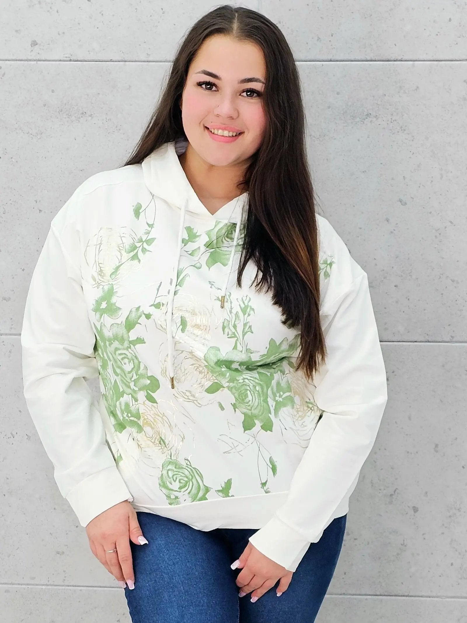 Bluza z kwiatowym nadrukiem Stylowa XL