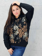 Bluza z kwiatowym nadrukiem Stylowa XL