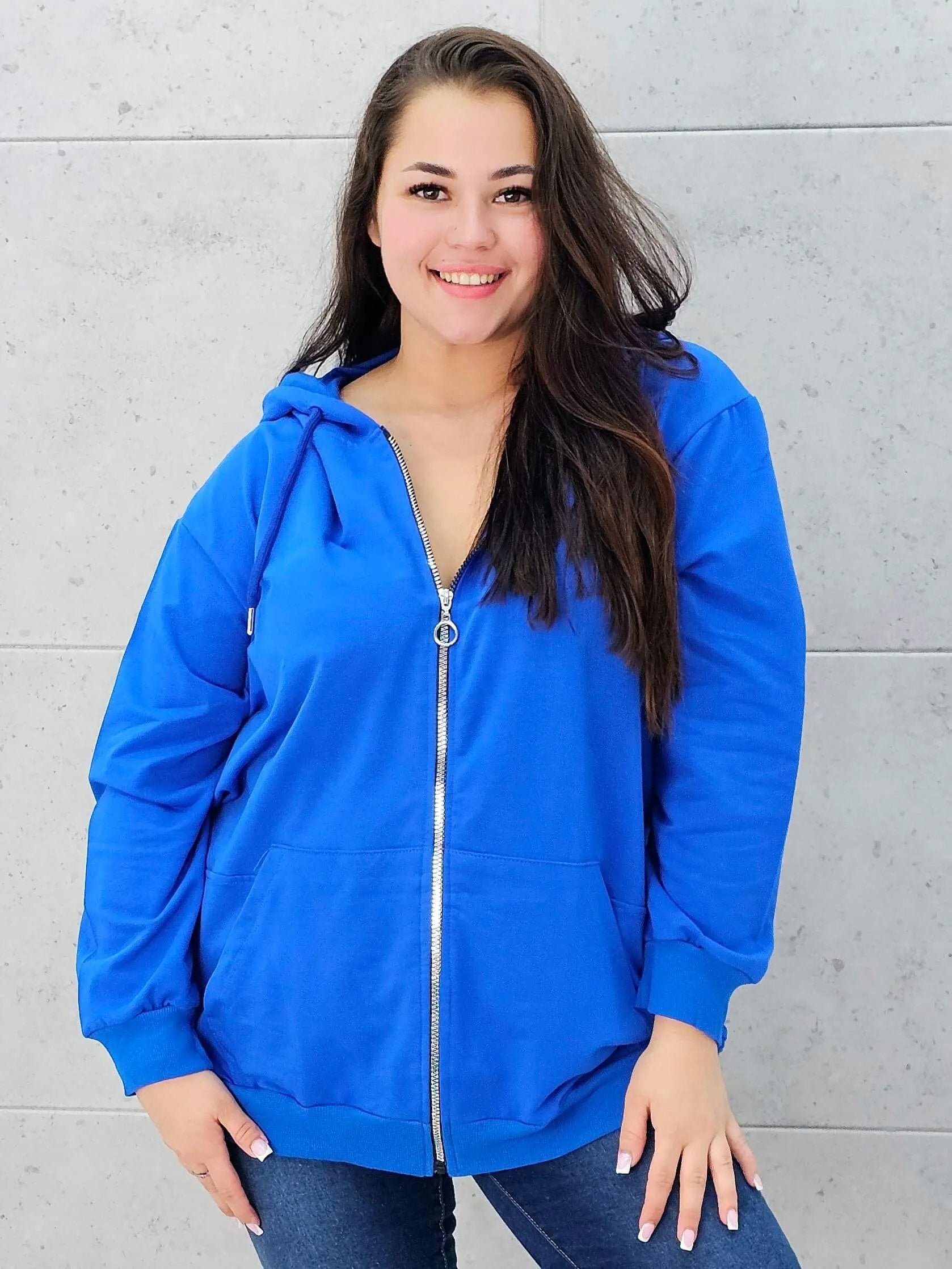 Bluza z zamkiem i kapturem Stylowa XL