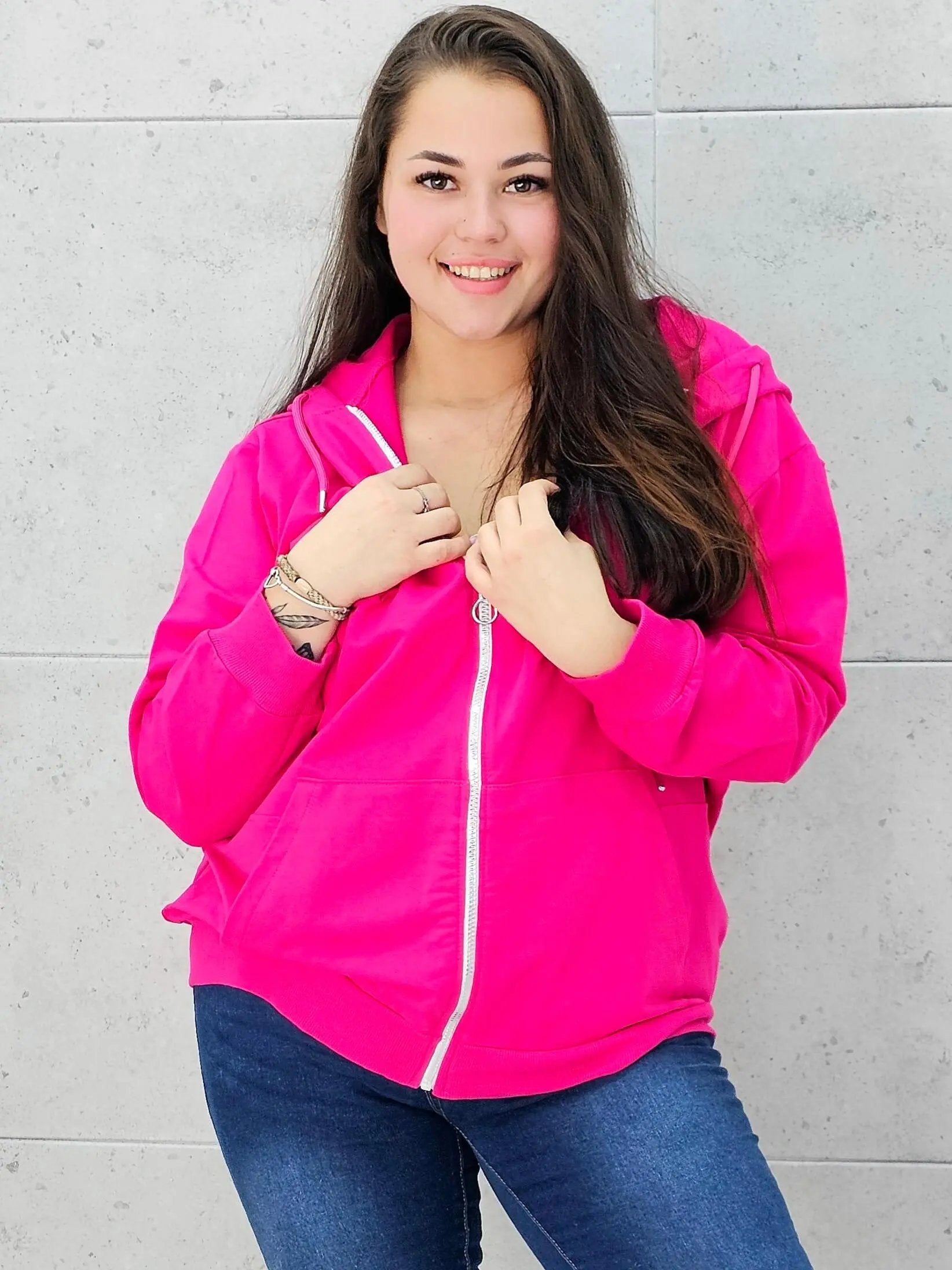 Bluza z zamkiem i kapturem Stylowa XL