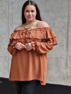 Bluzka Hiszpanka z Falbanami - Kobiecość i Elegancja Stylowa XL