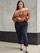 Bluzka Hiszpanka z Falbanami - Kobiecość i Elegancja Stylowa XL