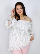 Bluzka Plus Size Koronkowa Hiszpanka Elegancka XXL Stylowa XL