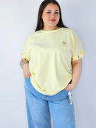 Bluzka Plus Size Luźna Z Krótkim Rękawem I Ozdobnymi Detalami Stylowa XL