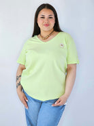 Bluzka Plus Size Z Dekoltem V I Ozdobną Aplikacją Stylowa XL