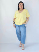 Bluzka Plus Size Z Dekoltem V I Ozdobnymi Detalami Na Ramionach Stylowa XL