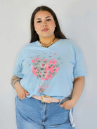 Bluzka Plus Size Z Dekoracyjnym Nadrukiem I Dekoltem V Stylowa XL