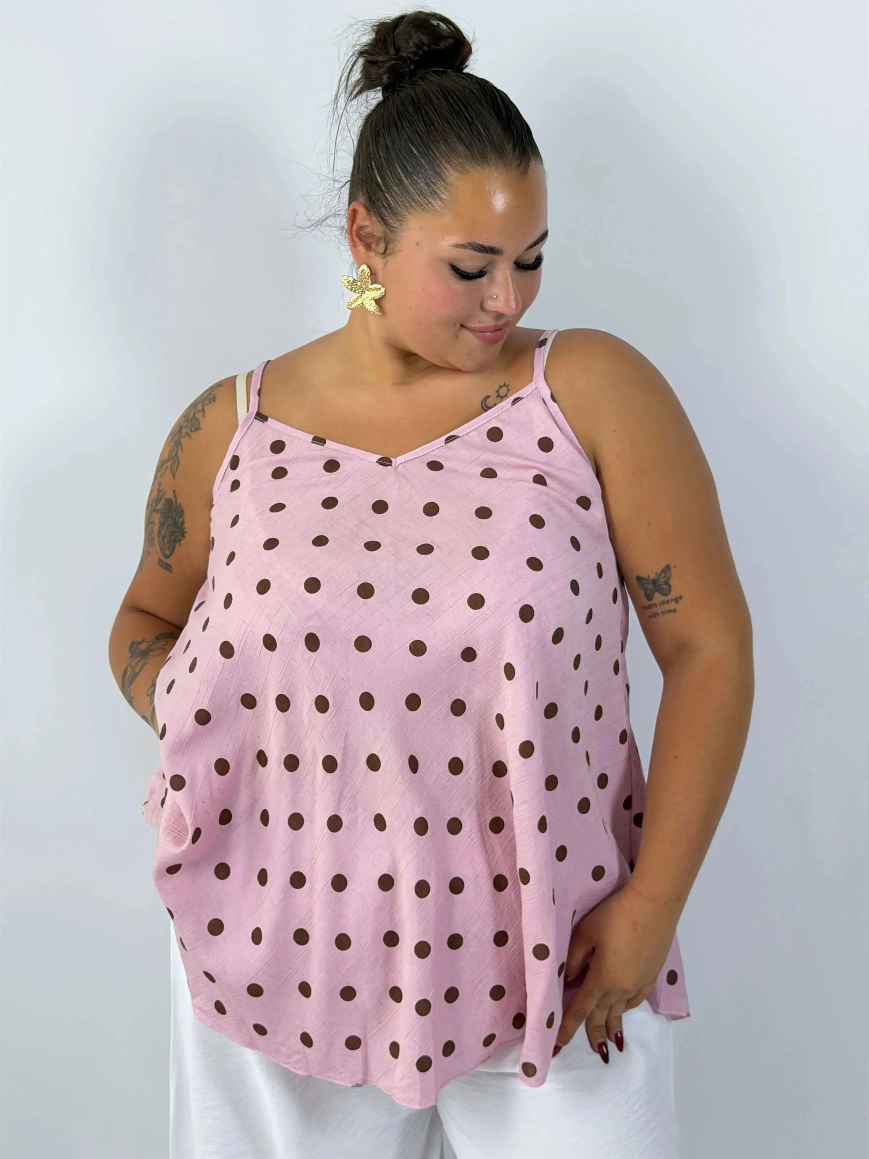 Bluzka Plus Size bez rękawów – lekka bluzka damska XXL Stylowa XL