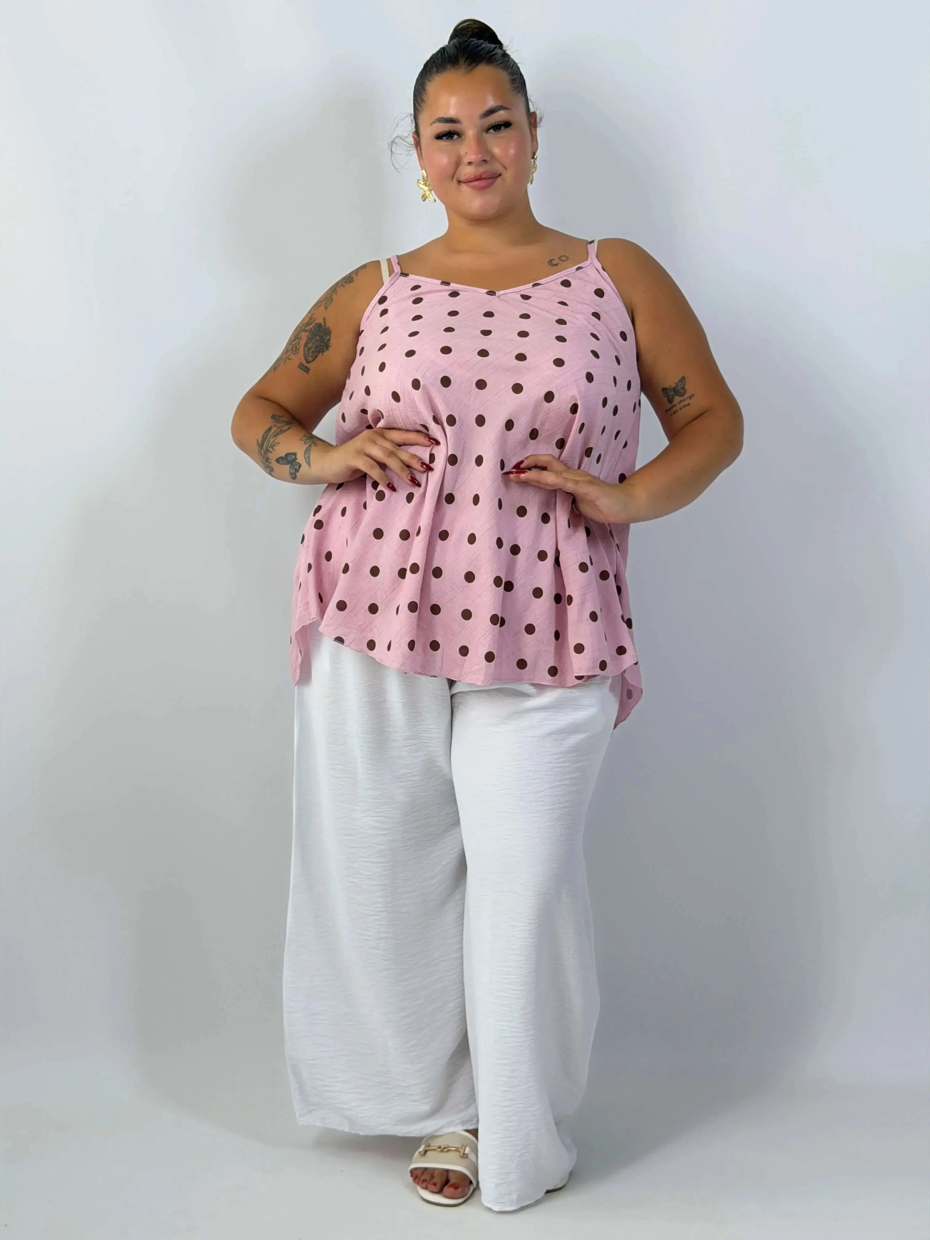 Bluzka Plus Size bez rękawów – lekka bluzka damska XXL Stylowa XL